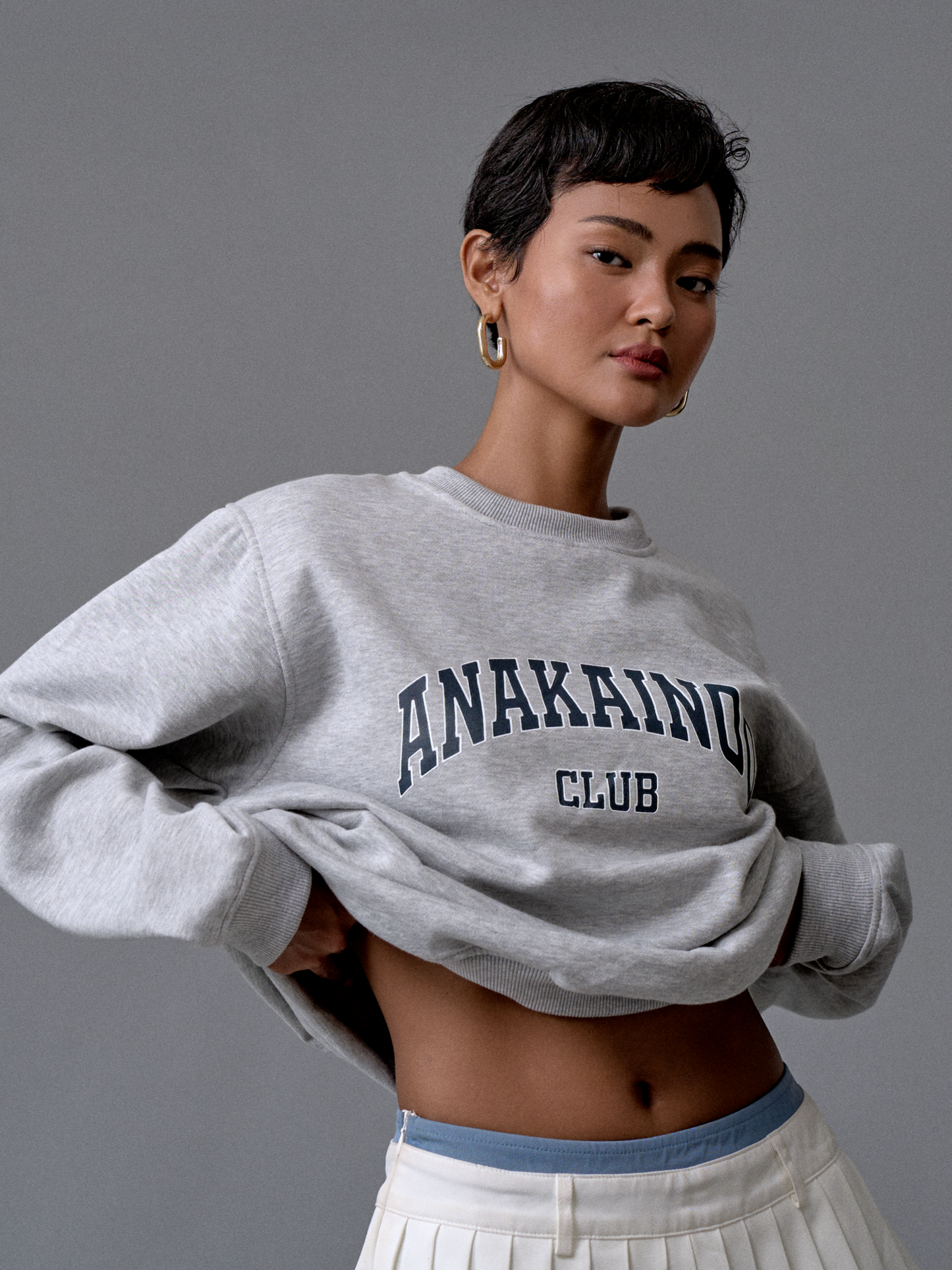 Logo Print Sweatshirt Gray