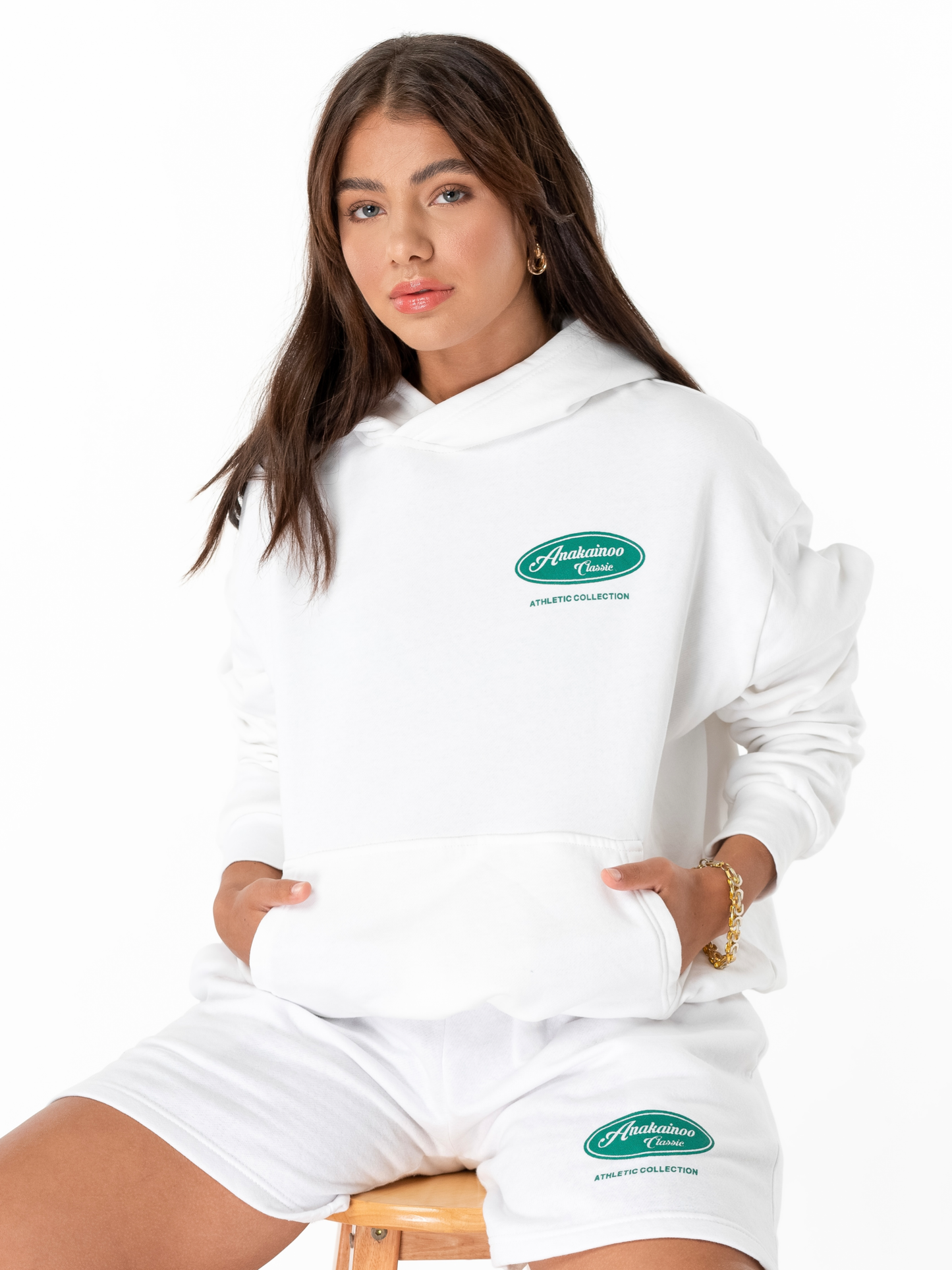 Anakainoo Classic Hoodie White