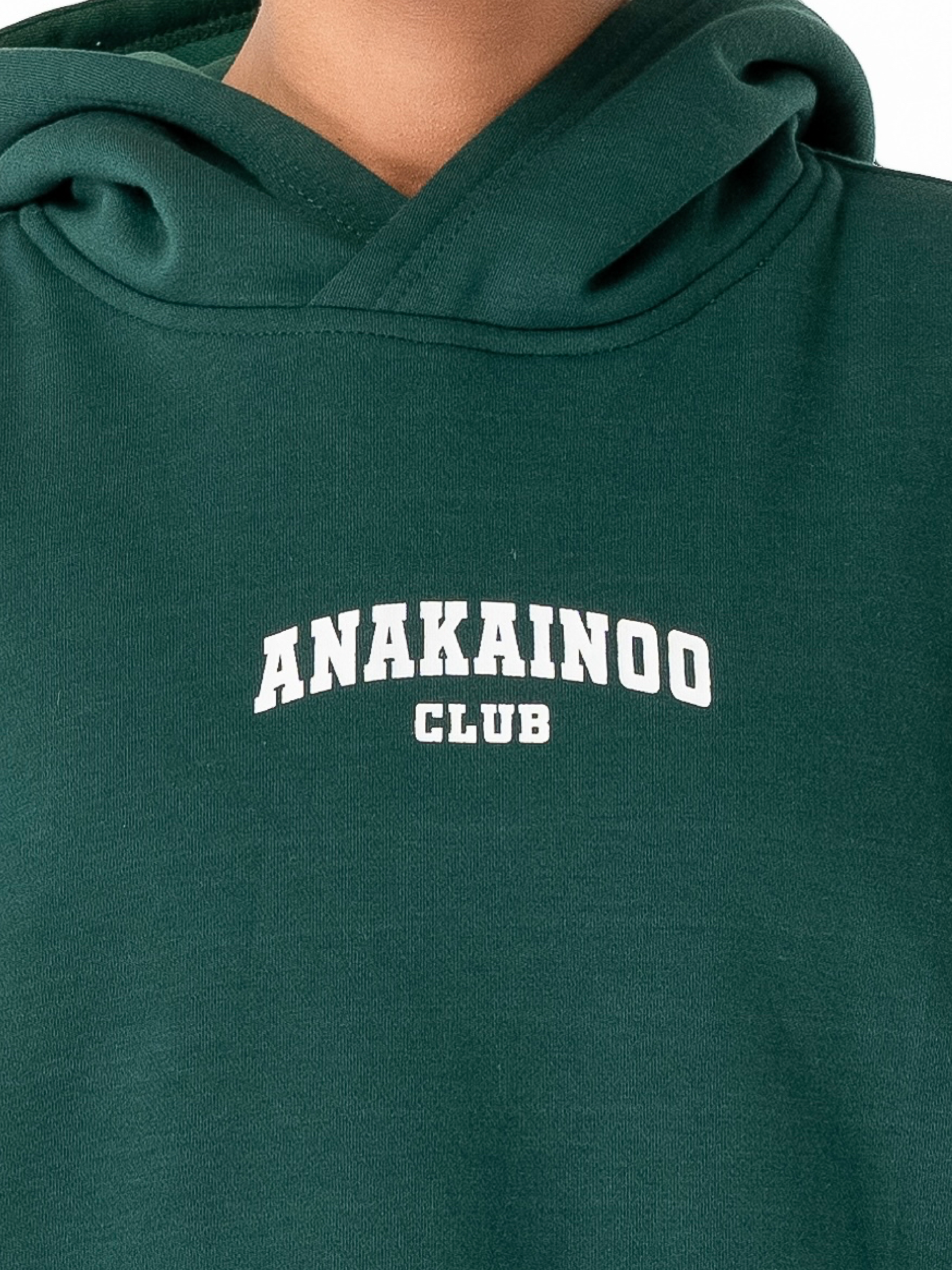 Logo Print Hoodie Green