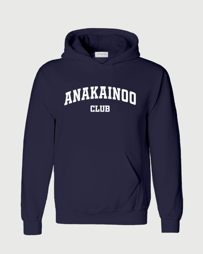 Logo Print Hoodie Navy Blue