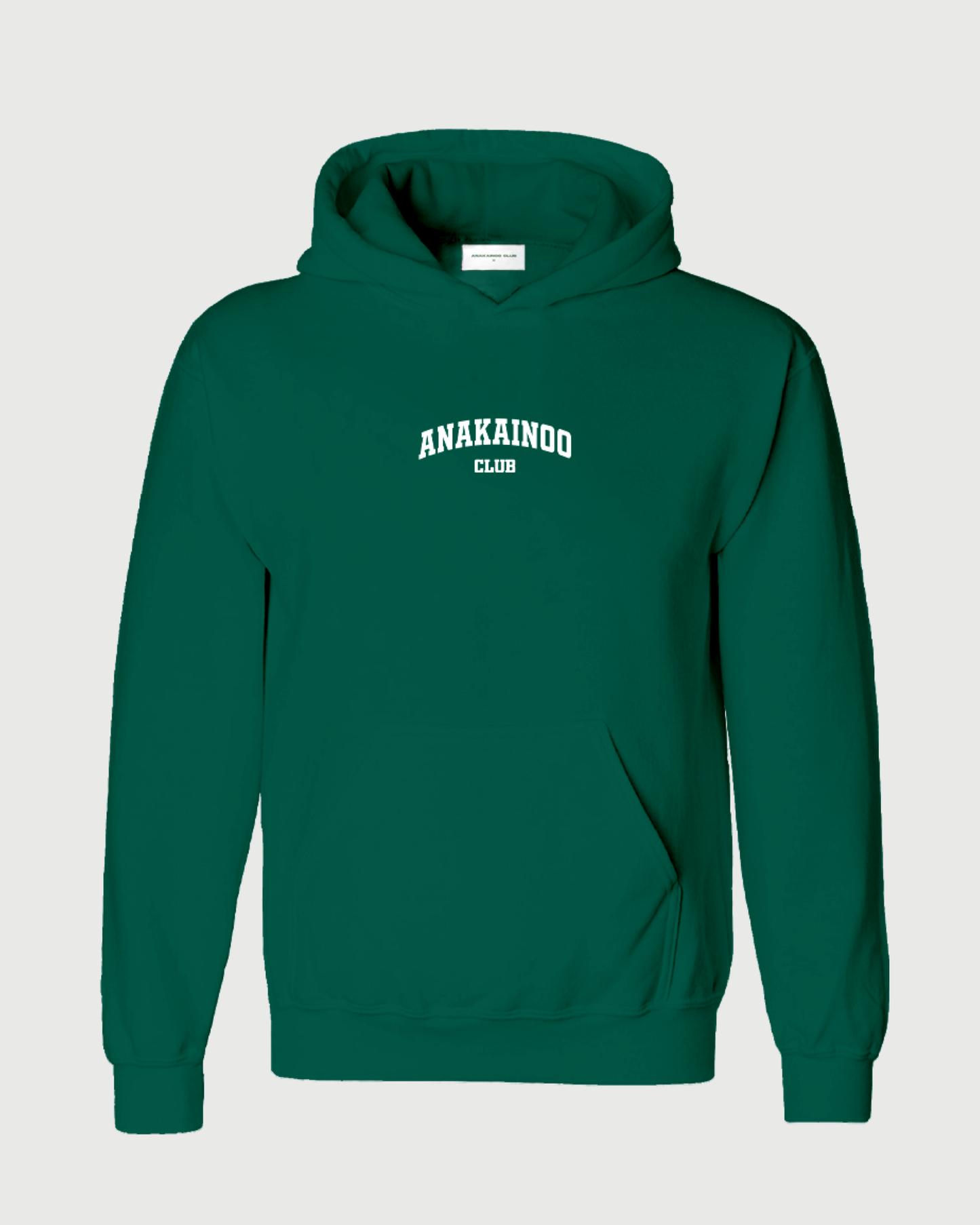 Logo Print Hoodie Green